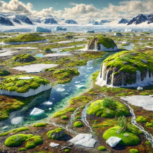 Antarctica, Antartica, Green Cover, Ominous, Climate Change, Global Warming, Fossil Fuels