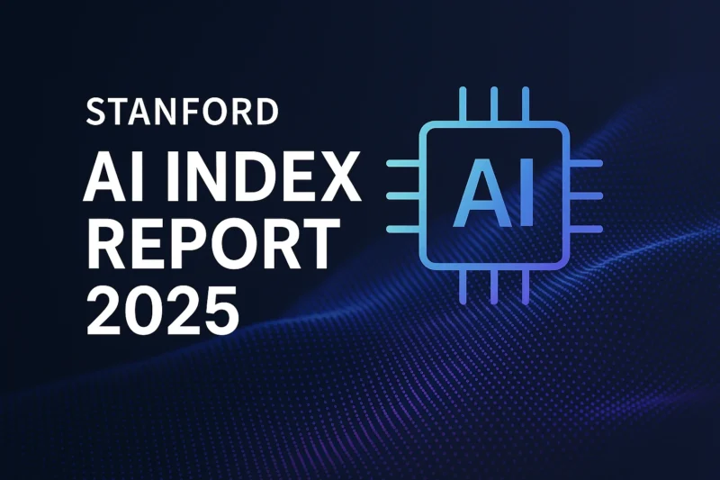 Stanford AI Index 2025 report cover – insights on artificial intelligence trends and business strategy