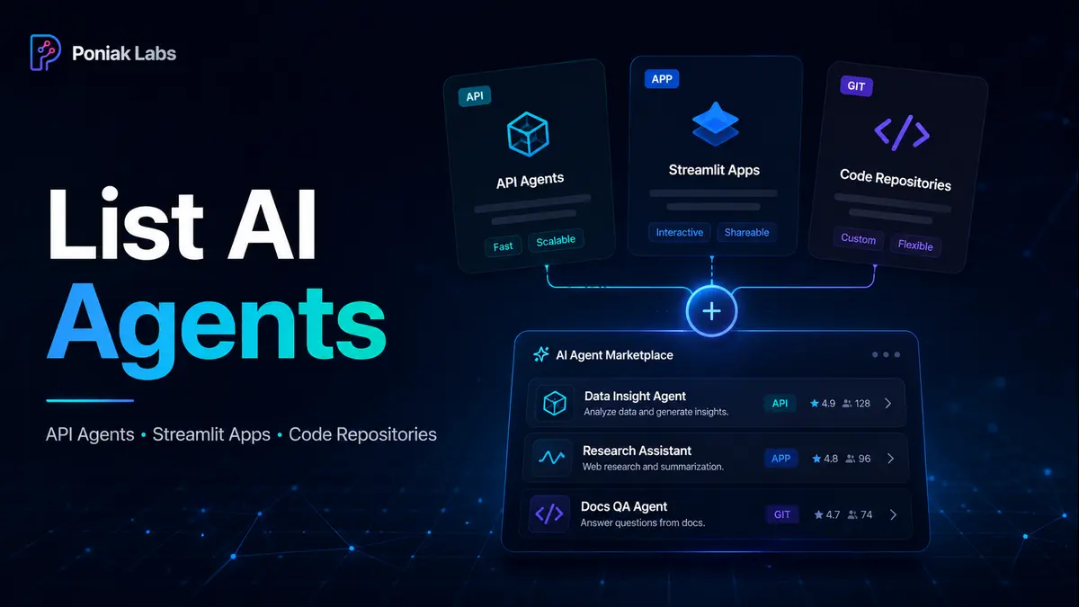 How to List AI Agents on Poniak Labs