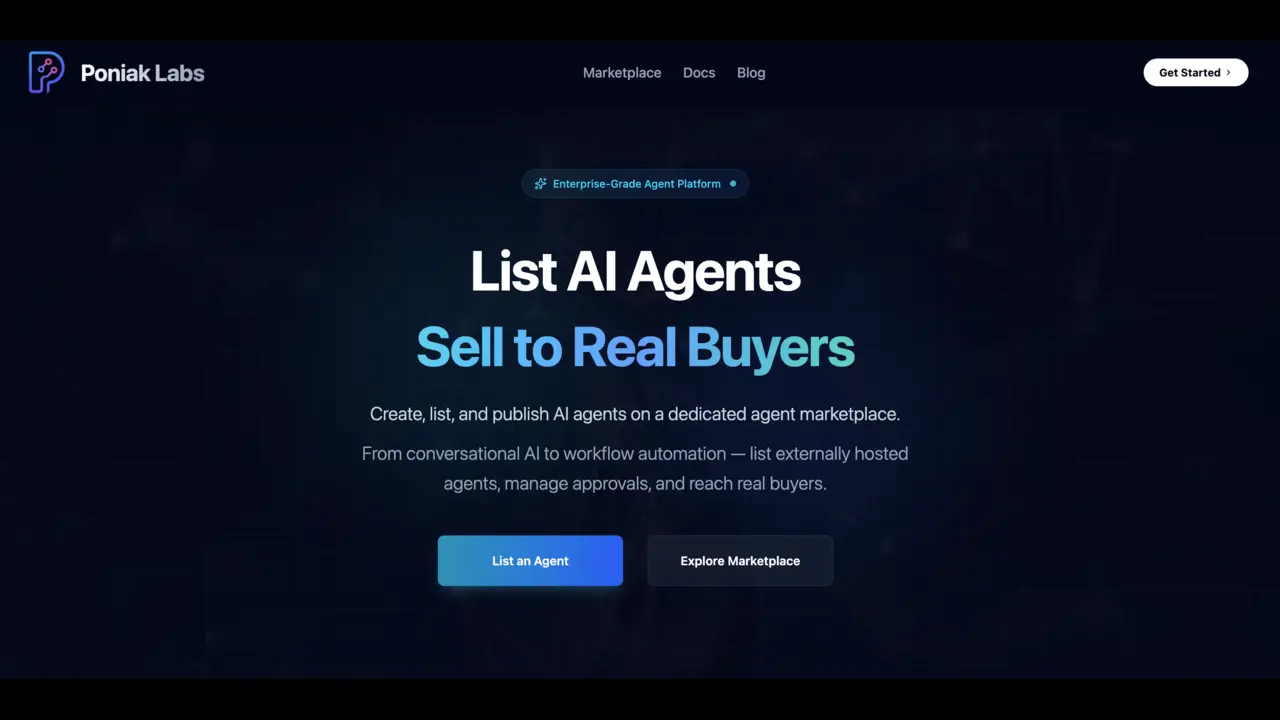 Poniak Labs: Building a Marketplace for AI Agents