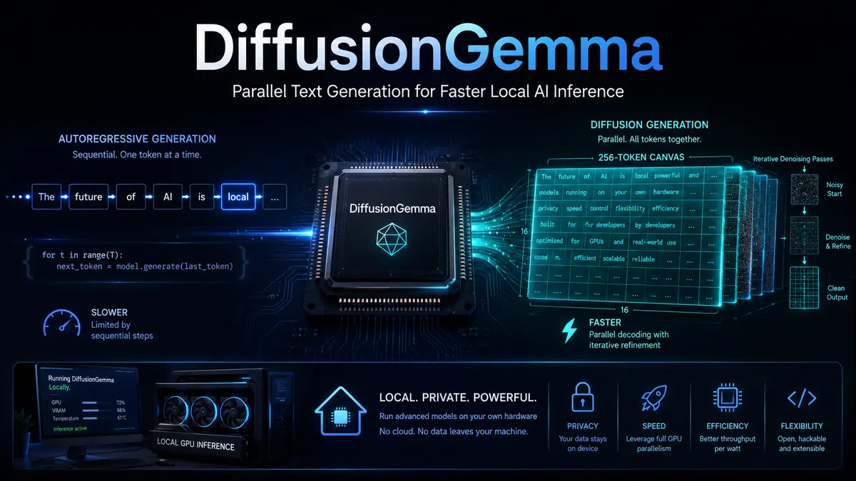 DiffusionGemma Explained: Google’s Text Diffusion Model for Faster Local AI